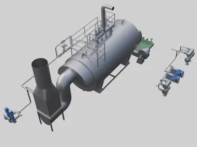 boiler 3D model buy