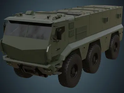 Military Truck 1A Low-poly 3D model