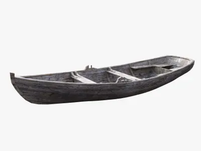 Old Boat Low-poly 3D model order