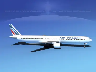 Boeing 777-300 Air France 3D model