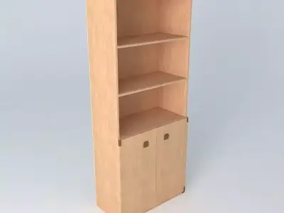 Indiana red pine shelf 3D model