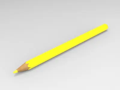Wooden Pencil Free 3D model