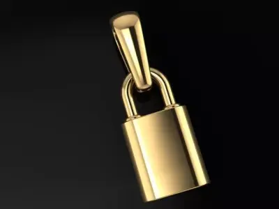 Dainty Lock Pendant 3D print model