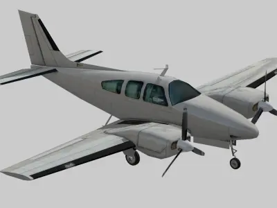 Beechcraft 56TC Baron Low-poly 3D model