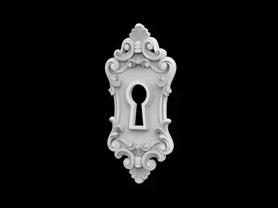 Victorian Style Keyhole Cover Home Decor 3D print model