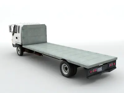  1991 Isuzu Flatbed Truck 3D model