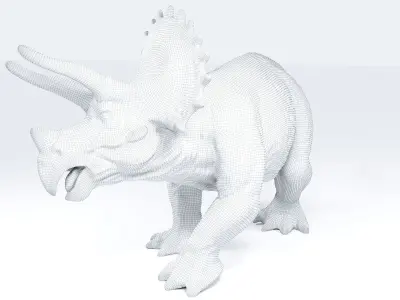 Triceratops dinosaur with horns Free 3D model