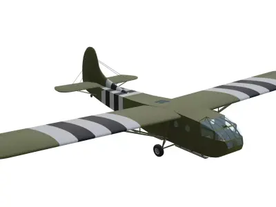 Waco CG-4 Low-poly 3D model