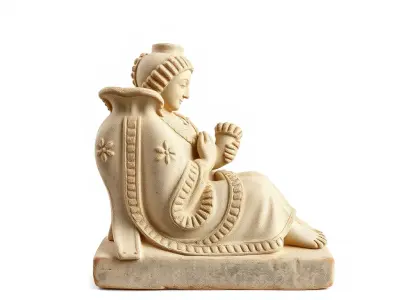 Ancient Statuette Sculpture Art Model Pack Low-poly 3D model