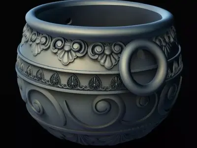 Antique Style Halloween Candy Bucket 3D Printable STL File 3D print model