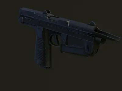 PM63 submachine gun Low-poly 3D model