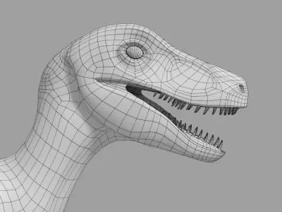 Velociraptor Low-poly 3D model shop