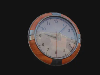 Old Wall Clock 3D Model Low-poly 3D model