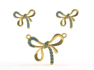 Dainty Bow Necklace 3D print model