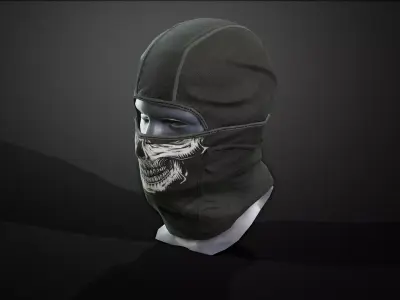Balaclava ski mask Low-poly 3D model