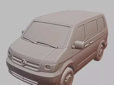 Minivan Passenger Vehicle Civilian Transport 3D Printable 3D print model