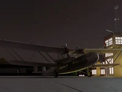 Airport Croydon Free 3D model