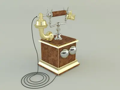 Antique telephone 3D model get