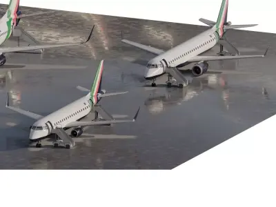 BOEING 737-700  ATR72 and EMBRAER175 with interior 3D model