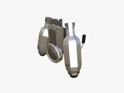 Jetpack Low Poly H05 - SciFi Character Design Low-poly 3D model