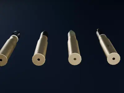  Shell 105mm Pack For AMX-30B2 and Nato Guns for 105mm  Low-poly 3D model
