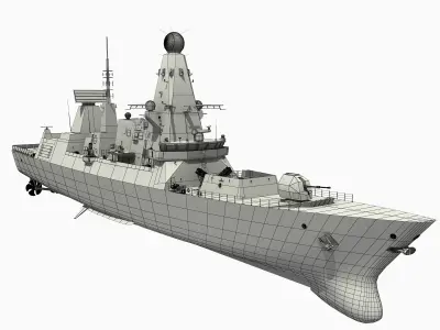 TYPE-45 DESTROYER HMS DIAMOND 3D model