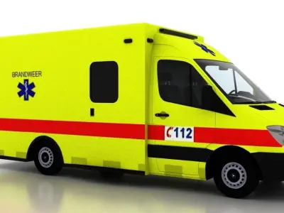 Mercedes Benz Sprinter Truck Belgium Ambulance 3D model