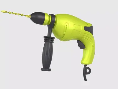 Drill with side handle                                           3D model