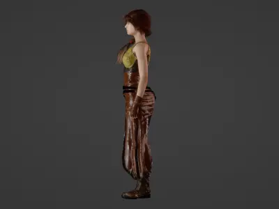 Average medieval woman 3D model