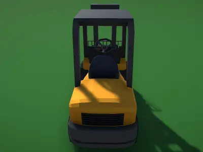 Forklift Lowpoly Vehicle Prop Low-poly 3D model