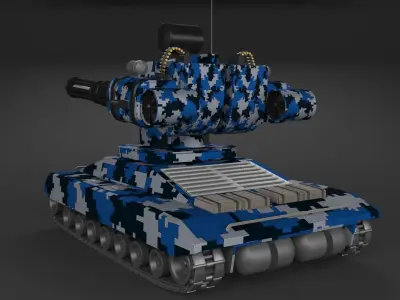 Gatling Tank 3D model