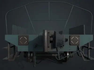 Railroad Platform Low-poly 3D model