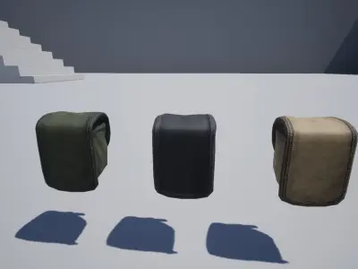 Granades pouch Low-poly 3D model