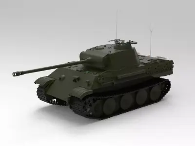 Panther tank 3D model get
