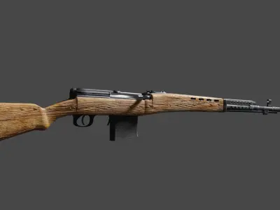 Tokarev SVT-40 USSR Rifle Free low-poly 3D model