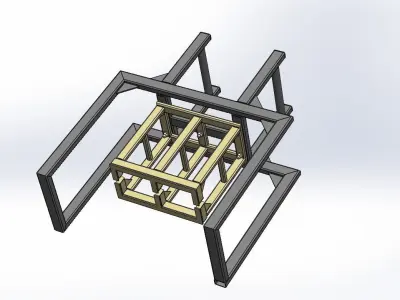 Hollow Concrete Block Making Machine  3D model