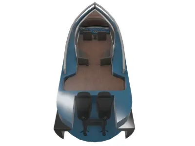 Drive Boat Low-poly 3D model