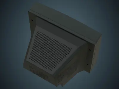 CRT Television 1A Low-poly 3D model