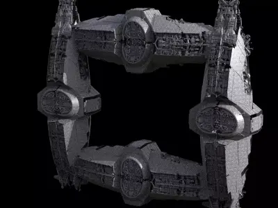 Jupiter Moon Space station ring  3D model