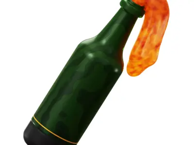 3D Army Petrol Bomb Low-poly 3D model