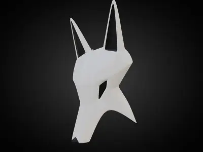 Wolf Mask  Low-poly 3D model