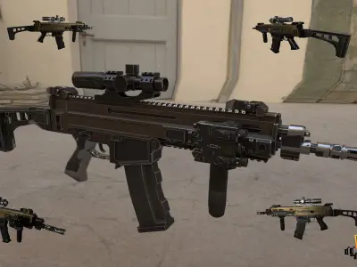 CZ 805 BREN Rifle Low-poly 3D model