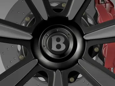 Bentley Continental GT wheel 3 3D model