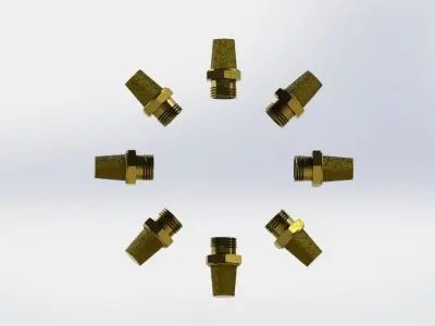pneumatic silencer Free 3D model