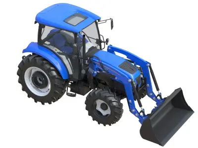 New Holland WorkMaster Utility Tractor Low-poly 3D model
