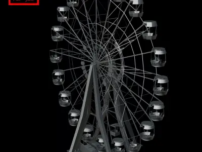 Ferris wheel 3D model 15