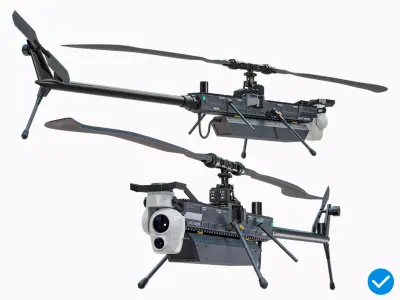 Rigged Anduril Ghost Military Drone - US Army PBR Low-poly 3D model
