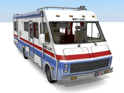 80s Motorhome Low-poly 3D model