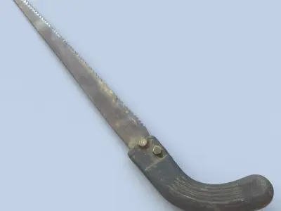 Old Handsaw Low Poly Low-poly 3D model