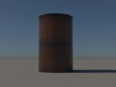 Old barrel Free 3D model buy